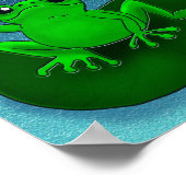 名カスタム子のカエルを振るカエル ポスター (角)