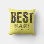 名カスタム最高の前と写真の付いた友だち枕 クッション (正面)