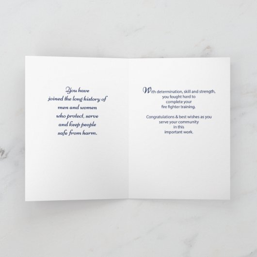 名カスタム称法執行警察卒業生 カード (内部)