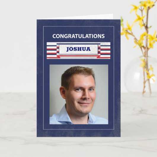 名カスタム称法執行警察卒業生 カード (黄色い花)