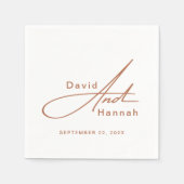 名カスタム結婚パーソナライズされた前のナプキン スタンダードカクテルナプキン (正面)