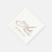 名カスタム結婚パーソナライズされた前のナプキン スタンダードカクテルナプキン (角)