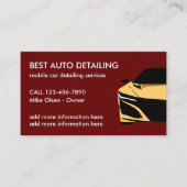 名カッコいい刺を詳細化したモバイルカー 名刺 (正面)