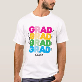 名カラフルカスタマイズ前と学年 Tシャツ