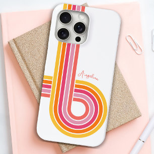名カラフルストライプガーリー前のパターン iPhone 15 PRO MAXケース