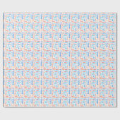 名カラフルパーソナライズされた前の贈り物の包装紙 ラッピングペーパー (フラット)