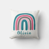 名カラフル前付きボパーソナライズされたホ虹 クッション (正面)