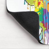 名カラフル前絵を描付きドリップ蝶マウスパッド マウスパッド (コーナー)