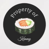 名カラフル称寿司財産 ラベル (デザイン1)