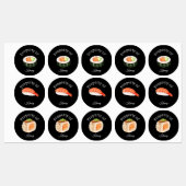 名カラフル称寿司財産 ラベル (シート)