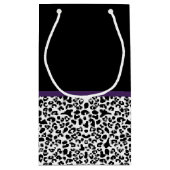 名ガーリー前のかわいらし紫色のリボン スモールペーパーバッグ (裏面)