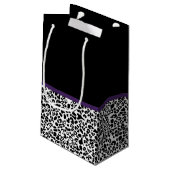 名ガーリー前のかわいらし紫色のリボン スモールペーパーバッグ (裏面アングル)