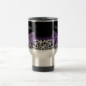 名ガーリー前のかわいらし紫色のリボン トラベルマグ (中央)