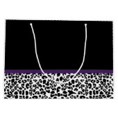 名ガーリー前のかわいらし紫色のリボン ラージペーパーバッグ (裏面)