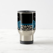 名ガーリー前Leopard Print Cobalt かわいらし Blue Ribbon トラベルマグ (中央)