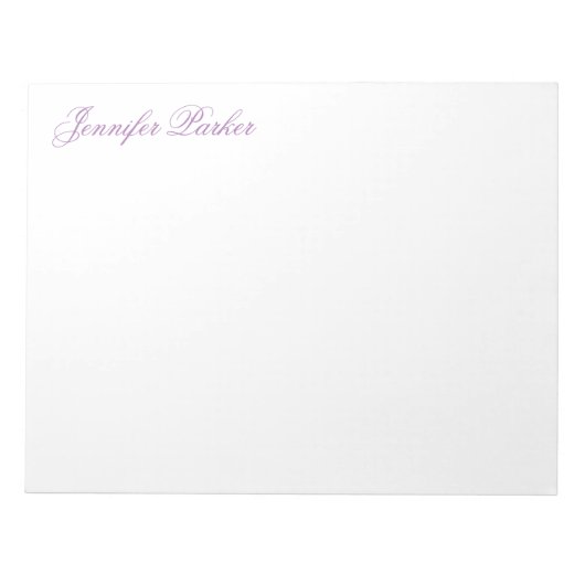 名クラシカル前を手書きフェミニンする ノートパッド (正面)