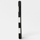 名クラシック前の黒と卵殻の白ストライプい Case-Mate iPhoneケース (裏面/左)