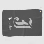 名クラシック称及びイニシャルゴルフタオル ゴルフタオル (横)