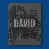 名クールモダン前コラージュ(黒と灰色) フリースブランケット