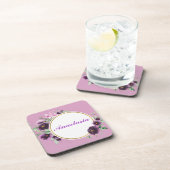 名クール前は見事な紫色の花 コースター (右側)