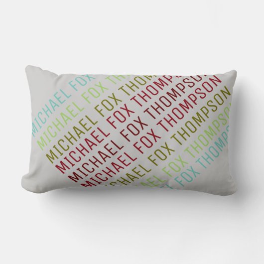 名クール前モダンタイポグラフィ ランバークッション (正面)