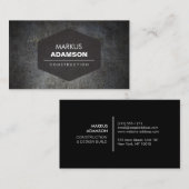 名クール前ログランジゴ付きブラックメタル 名刺 (正面/裏面)