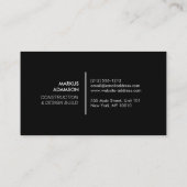 名クール前ログランジゴ付きブラックメタル 名刺 (裏面)