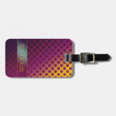 名グラデーション前付きパッションフルーツ水玉模様 ラゲッジタグ (正面横)