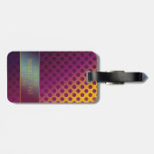 名グラデーション前付きパッションフルーツ水玉模様 ラゲッジタグ (裏面横)