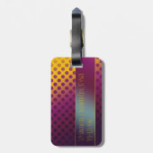 名グラデーション前付きパッションフルーツ水玉模様 ラゲッジタグ (裏面縦)