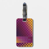 名グラデーション前付きパッションフルーツ水玉模様 ラゲッジタグ (裏面縦)