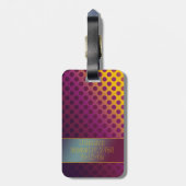 名グラデーション前付きパッションフルーツ水玉模様 ラゲッジタグ (裏面縦)