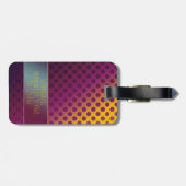 名グラデーション前付きパッションフルーツ水玉模様 ラゲッジタグ (裏面横)