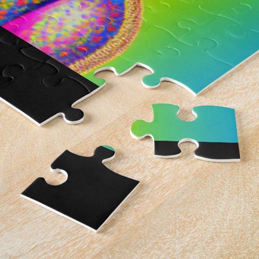 名サイケデリック前の犬パーソナライズされたパズル。 ジグソーパズル (側面)