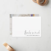 名シンプルスクリプト写真リタイアありがとう ノートカード (正面/裏面インサイチュ)