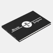 名シンプルスタイリッシュ付モノグラム結婚 ゲストブック (コーナー)