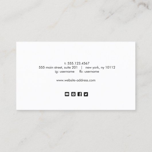名シンプルソーシャルメディアのアイコン 名刺 (裏面)