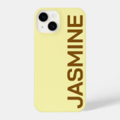 名シンプルパーソナライズされたミニマル名モノグラムモダン iPhoneケース (裏面)