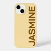 名シンプルパーソナライズされたミニマル名モノグラムモダン iPhoneケース (裏面)