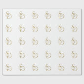 名シンプルパーソナライズされた付き結婚モノグラム ラッピングペーパー (フラット)