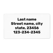 名シンプルミニマル前ここカスタムの出荷ラベル ラベル (正面)