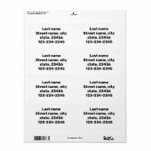 名シンプルミニマル前ここカスタムの出荷ラベル ラベル (フルシート)