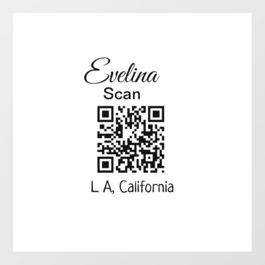 名シンプルミニマル前の場所を追加するcity q r code t ウィンドウサイン (シート)