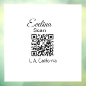 名シンプルミニマル前の場所を追加するcity q r code t ウィンドウサイン (シート3)