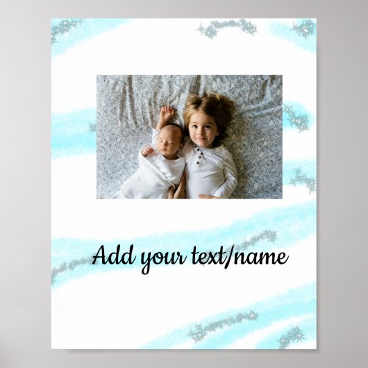 名シンプルミニマル前の文字カラフルの追加 ポスター (正面)