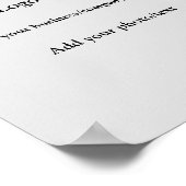 名シンプルミニマル前の文字カラフルの追加 ポスター (角)