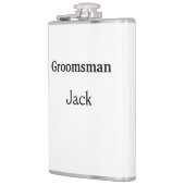名シンプルミニマル前を追加カスタムgroomsman Flas フラスク (左)