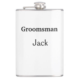 名シンプルミニマル前を追加カスタムgroomsman Flas フラスク