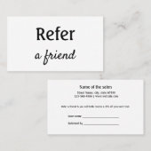 名シンプルミニマル前ストアの追加サロン 紹介カード (正面/裏面)