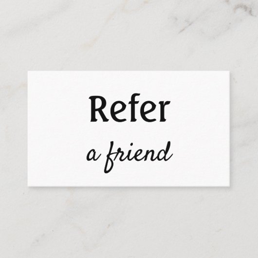 名シンプルミニマル前ストアの追加サロン 紹介カード (正面)